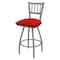 Holland Bar Stool Co 30" Swivel Bar Stool, Nickel Finish, Canter Red Seat X810 - alternate 1